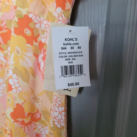 Rewind Orange Floral Dress - Picture 7 of 11